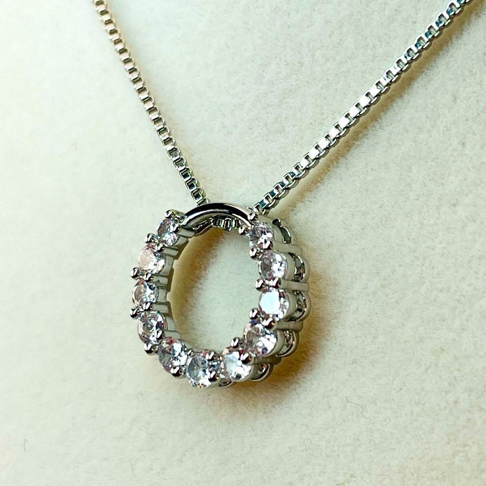 Sterling Silver/925 Silver Cubic Zirconia The Enchantress Necklace. Chain: 46cm